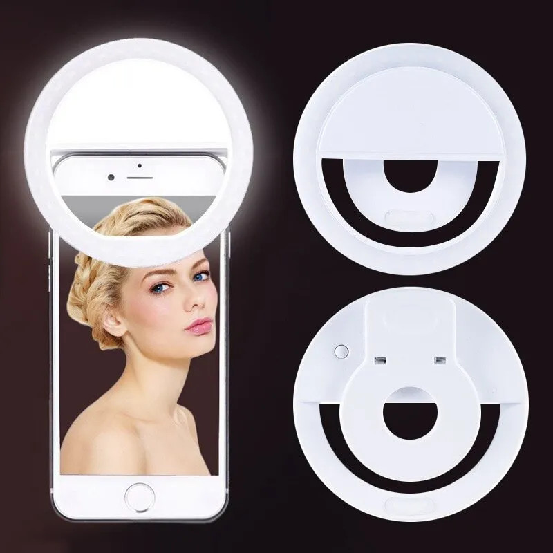 Photography Lighting Effects - USB Rechargeable LED Selfie Ring Light