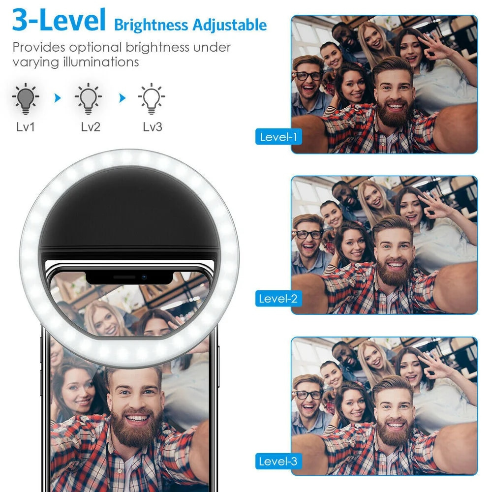 USB Charging LED Selfie Ring L - đánh giá và giá Photography Lighting Effects