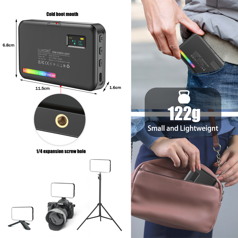LUXCEO V10 PRO Video Light RGB - đánh giá và giá Photography Lighting Board