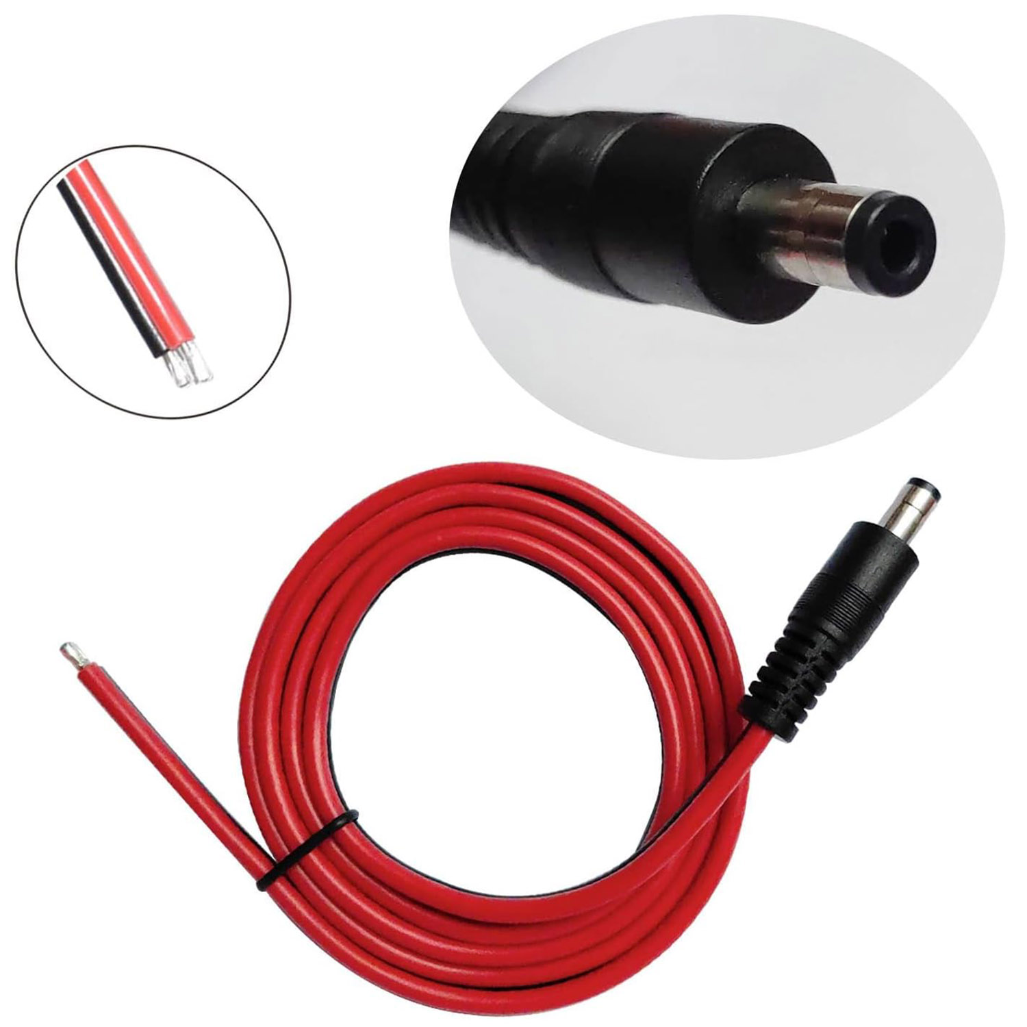 1pc 14AWG DC Power Supply 5.5m - đánh giá và giá Photography Led Lighting Kit