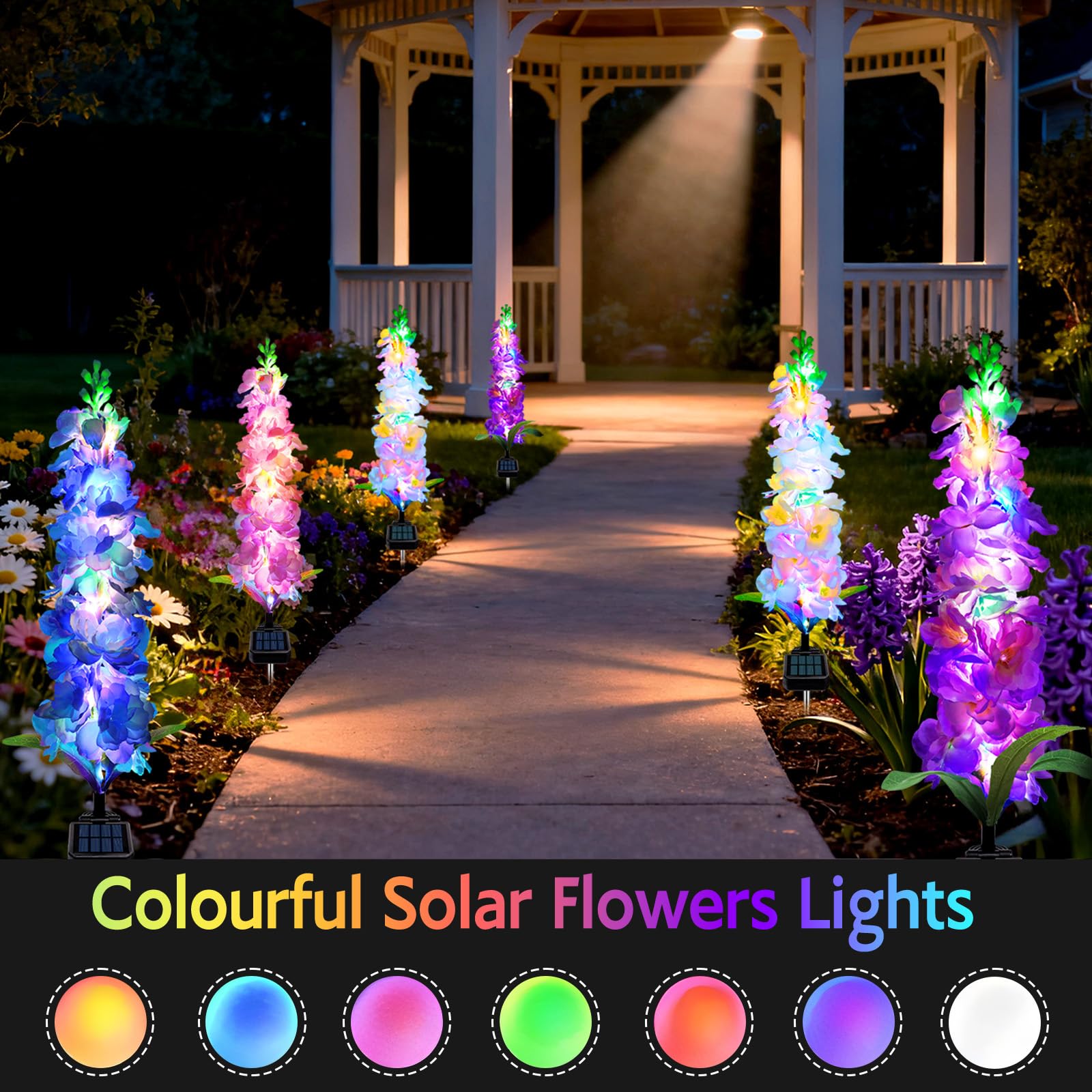 Solar Garden Lights, Solar Del - đánh giá và giá Flower Photography Led Lighting Pack