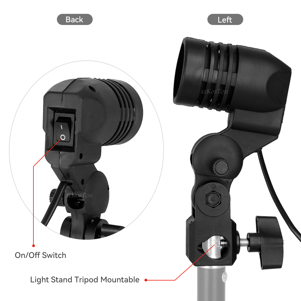 Single Head Bulb Holder E27 So - đánh giá và giá Photography Umbrella Lighting Kit