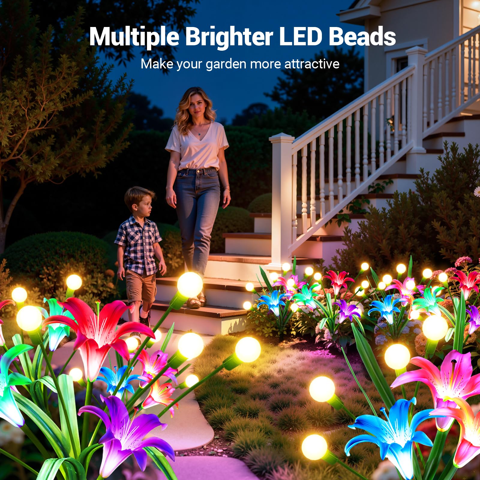 2/4 Pack Upgraded Solar Lights - đánh giá và giá Flower Photography Led Lighting Pack