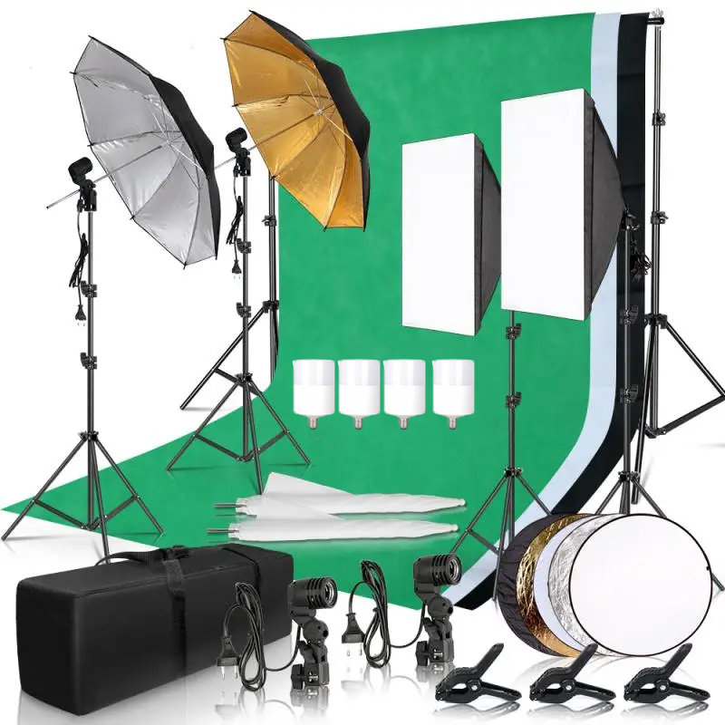 Photography Lighting Kit Umbre - đánh giá và giá Photography Umbrella Lighting Kit