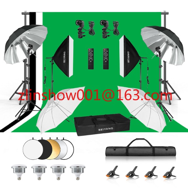 Photo Studio Equipment 2.6*3m/ - đánh giá và giá Photography Umbrella Lighting Kit