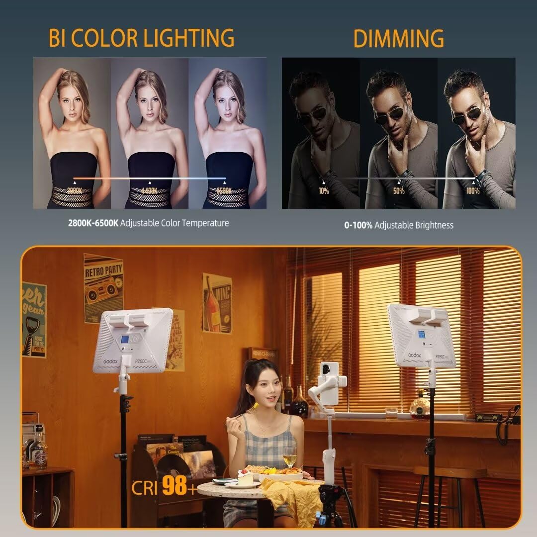 Godox P260C Pro LED Video Ligh - đánh giá và giá Photography Lighting Board