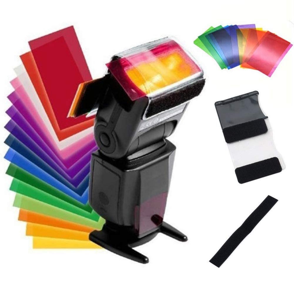 12 Colors Camera Flash Gels Li - đánh giá và giá Photography Lighting Gels