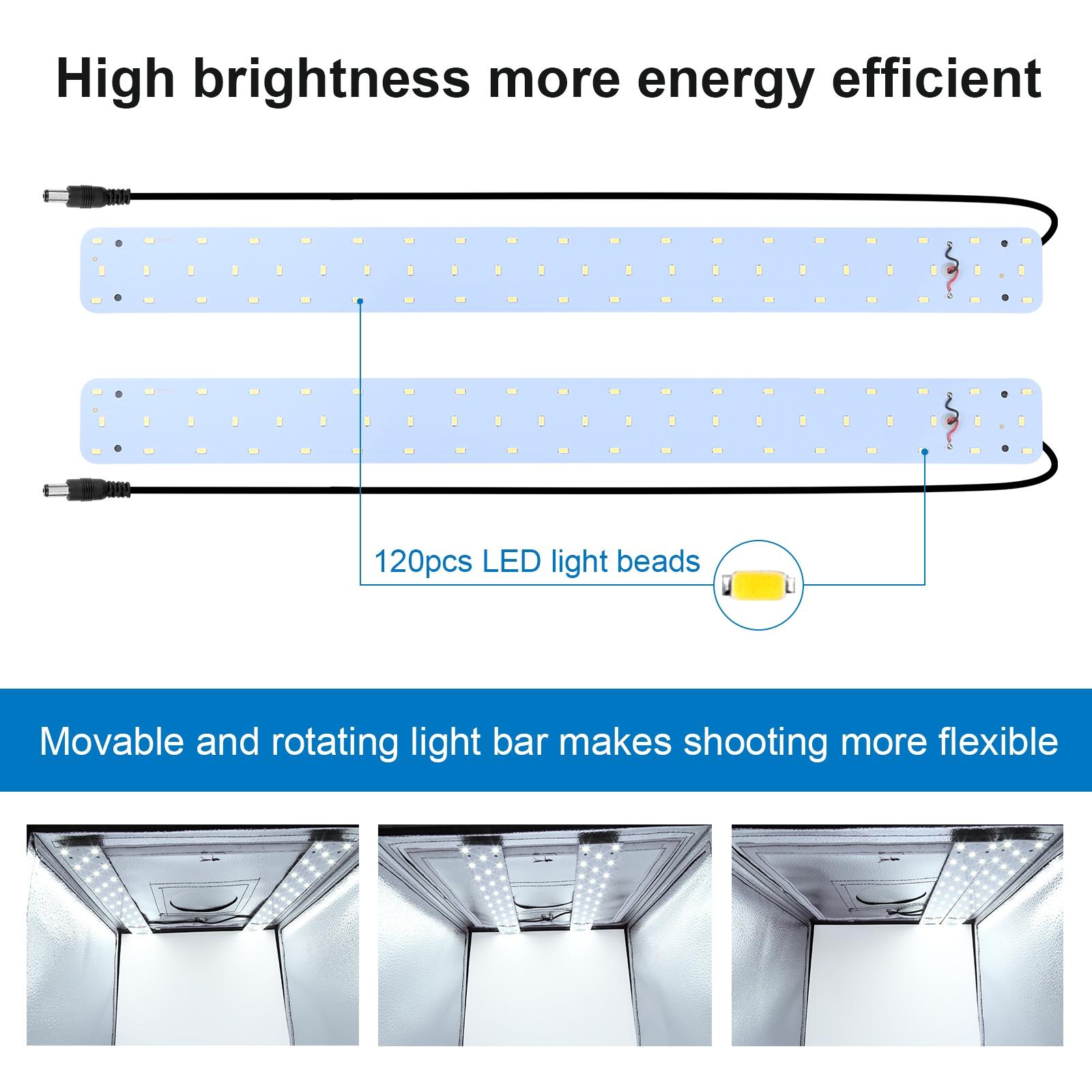 PULUZ 60cm Photo Studio Light  - đánh giá và giá Photography Led Lighting Kit
