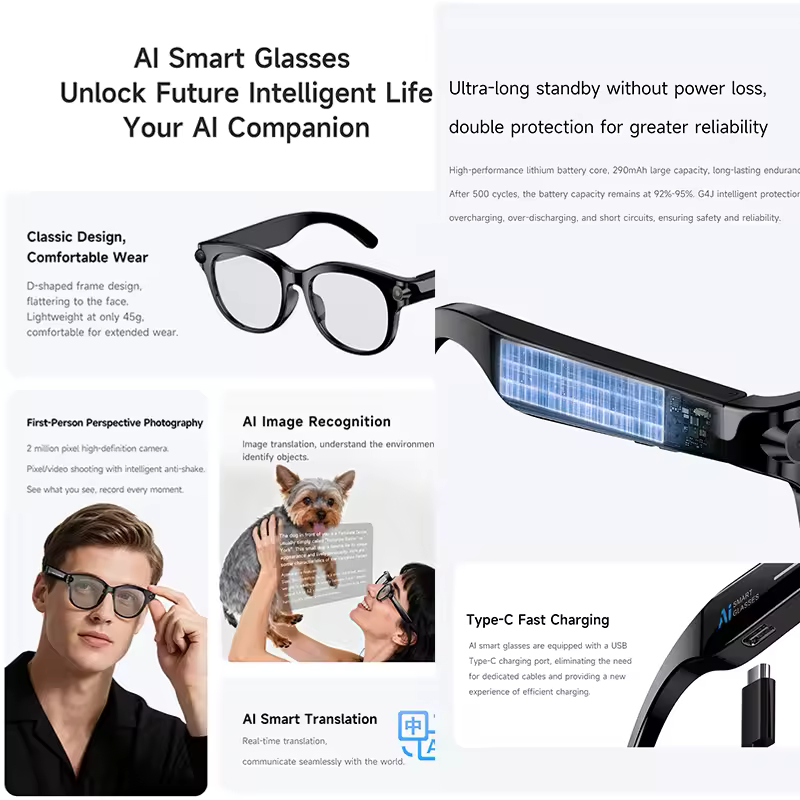 M89-S AI Smart Glasses Equippe - đánh giá và giá Photography Lighting Effects