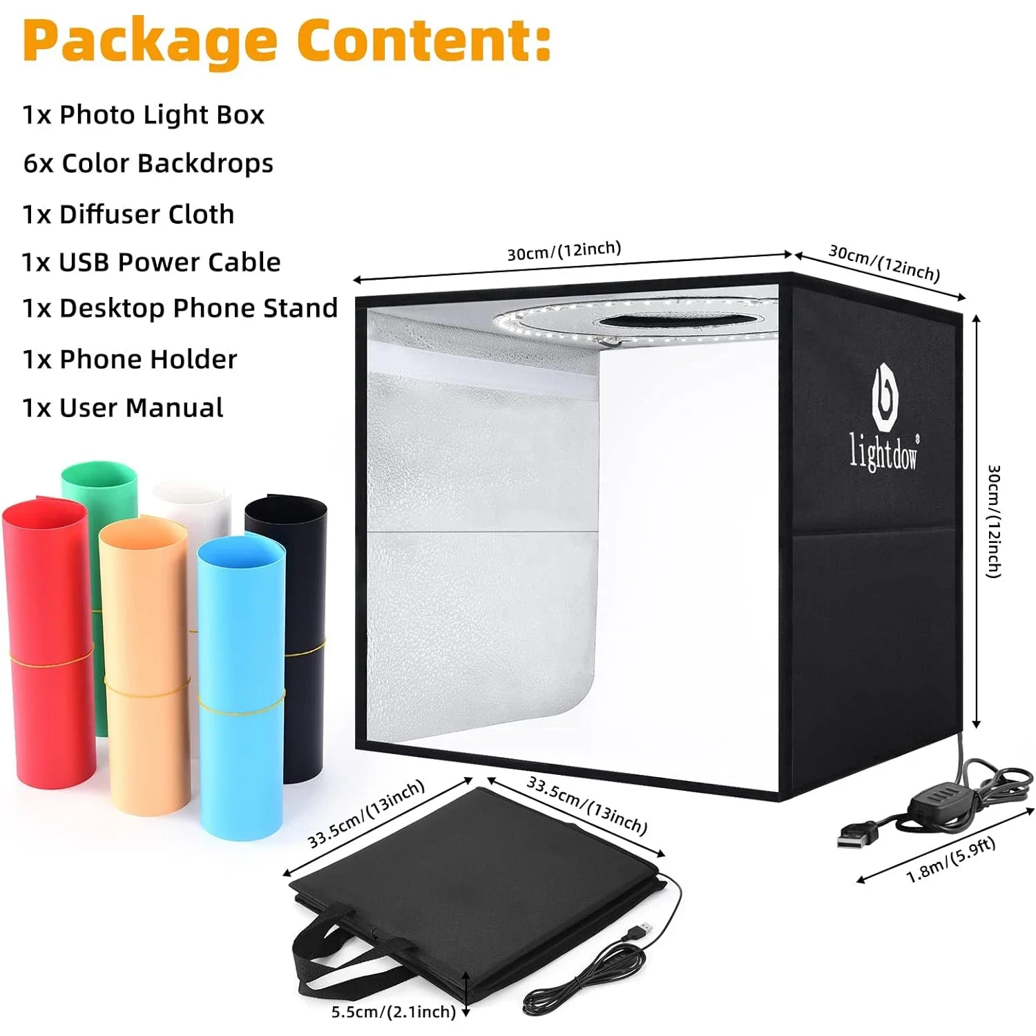 Lightdow Dimmable Photo Box LE - đánh giá và giá Photography Led Lighting Kit