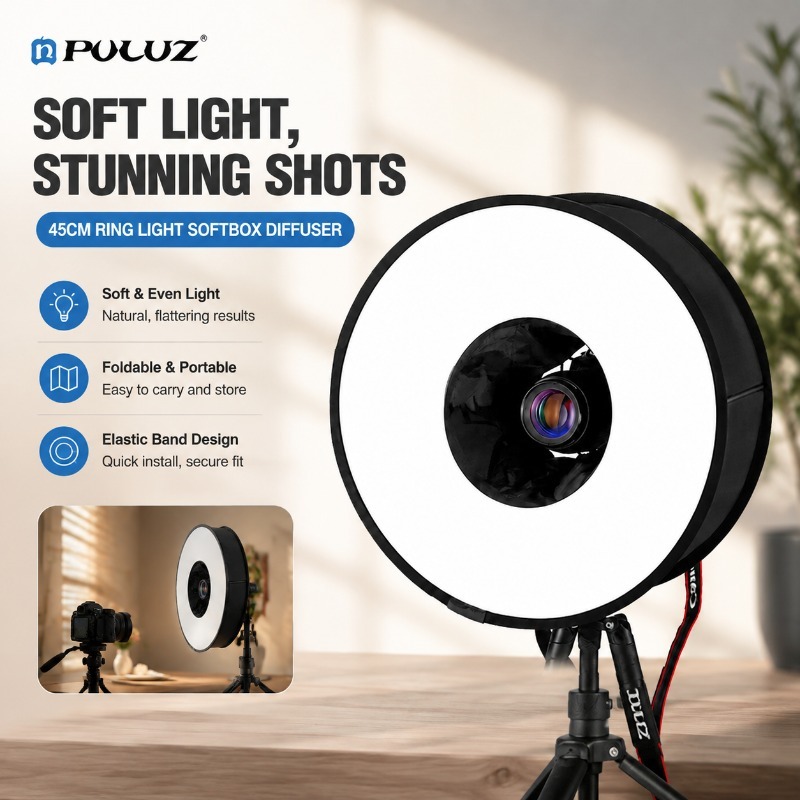 Foldable 45cm Ring‑flash Soft‑ - đánh giá và giá Photography Lighting Types